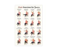 Programme d'entraînement à faible impact pour les personnes âgées pour améliorer leur posture assise sur toile - Décoration murale pour salon, chambre à coucher - 40,6 x 61 cm (L x l)