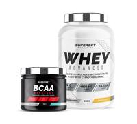Programme Galbe Musculaire - 100% Whey Proteine Advanced 900g Banana Split - Bcaa Hardcore Tutti Frutti
