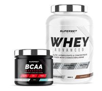 Programme Galbe Musculaire - 100% Whey Proteine Advanced 900g Chocolat - Bcaa Hardcore Tutti Frutti