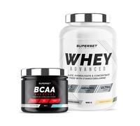 Programme Galbe Musculaire - 100% Whey Proteine Advanced 900g Vanille Crémeuse - Bcaa Hardcore Tutti Frutti