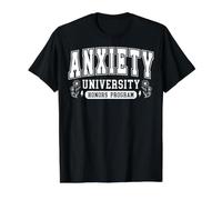Programme Honneur Universitaire : Humour sur l'Anxiété T-Shirt Graphique avec Valeur, Homme, Noir, S