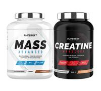 Programme Prise De Masse Avancé - Mass Advanced 2,5kg Choco Nut - Créatine Hardcore 1,5 Kg Ice Tea Pêche