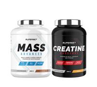 Programme Prise De Masse Avancé - Mass Advanced 2,5kg Choco Nut - Créatine Hardcore 1,5 Kg Orange