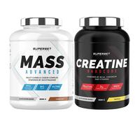 Programme Prise De Masse Avancé - Mass Advanced 2,5kg Choco Nut - Créatine Hardcore 1,5 Kg Tropical
