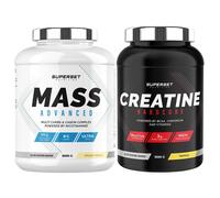 Programme Prise De Masse Avancé - Mass Advanced 2,5kg Vanille Crémeuse - Créatine Hardcore 1,5 Kg Tropical