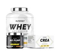 Programme Prise De Muscle Sec Confirmé - 100% Whey Proteine Advanced 2kg Banana Split - No Pump Xtreme - Créa Max