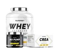 Programme Prise De Muscle Sec Confirmé - 100% Whey Proteine Advanced 2kg Banana Split - No Pump Xtreme Pina Colada - Créa Max