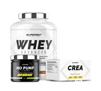 Programme Prise De Muscle Sec Confirmé - 100% Whey Proteine Advanced 2kg Choco Nut - No Pump Xtreme Mojito - Créa Max