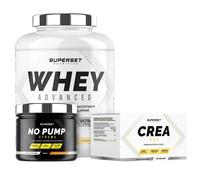 Programme Prise De Muscle Sec Confirmé - 100% Whey Proteine Advanced 2kg Vanille Crémeuse - No Pump Xtreme - Créa Max