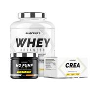 Programme Prise de Muscle Sec Confirmé - 100% Whey Proteine Advanced 2kg Vanille Crémeuse - No Pump Xtreme - Créa Max