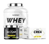 Programme Prise De Muscle Sec Confirmé - 100% Whey Proteine Advanced 2kg Vanille Crémeuse - No Pump Xtreme Mojito - Crea Max