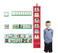 Programme quotidien pour la maison - graphique de poche du programme de voyage - Calendrier quotidien de routine, outil comportemental visuel pour avec 45 activités et 9 cartes blanches pour
