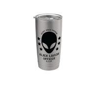 Programme spatial secret/Conception amusante d'un officier de liaison extraterrestre Gobelet isotherme en acier inoxydable double paroi