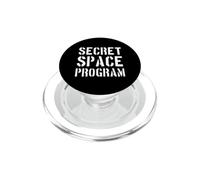 Programme Spatial Secret/Conception Amusante d'une Conspiration Extraterrestre avec Un OVNI PopSockets PopGrip pour MagSafe