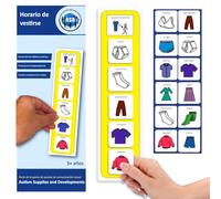 Programme Vestimentaire - Espagnol (produit de communication visuelle en plastique et étanche pour l'autisme)