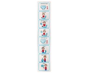 Programme visuel des toilettes - Autocollants de tableau de routine prêts | à l'emploi, outil de soutien à l'apprentissage de l'éducation spéciale, affichage des habitudes de salle de bain, instruction