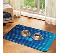 Programmer Code Blue,Waterproof Pet Feeding Mat,PU Leather Placemats for Cat Dog Water Bowl,Food Mats,40x60cm