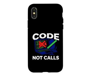 Programmer Code Not Calls Introvert Developer Coque pour iPhone X/XS