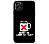 Programmer Coder Error 404 Coffee Not Found Tech Coque pour iPhone 11 Pro Max