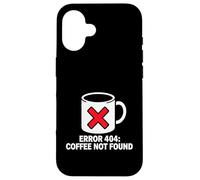 Programmer Coder Error 404 Coffee Not Found Tech Coque pour iPhone 16
