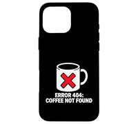 Programmer Coder Error 404 Coffee Not Found Tech Coque pour iPhone 16 Pro Max