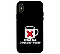 Programmer Coder Error 404 Coffee Not Found Tech Coque pour iPhone X/XS