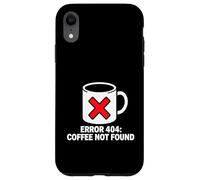 Programmer Coder Error 404 Coffee Not Found Tech Coque pour iPhone XR
