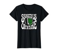 Programmer Coder Sanity is Offline Retro Tech T-Shirt Graphique avec Valeur, Femme, Noir, M