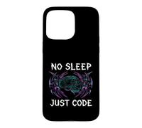 Programmer Hacker No Sleep Just Code Cyberpunk Brain Coque pour iPhone 15 Pro Max