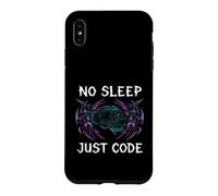 Programmer Hacker No Sleep Just Code Cyberpunk Brain Coque pour iPhone XS Max