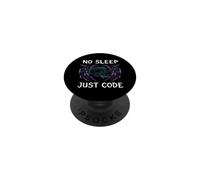 Programmer Hacker No Sleep Just Code Cyberpunk Brain PopSockets PopGrip Adhésif