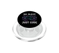 Programmer Hacker No Sleep Just Code Cyberpunk Brain PopSockets PopGrip pour MagSafe
