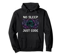 Programmer Hacker No Sleep Just Code Cyberpunk Brain Sweat à Capuche