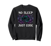 Programmer Hacker No Sleep Just Code Cyberpunk Brain Sweatshirt