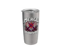 Programmer Humor Merge It Anyway Developer Gobelet isotherme en acier inoxydable double paroi