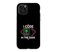 Programmer I Code in The Dark Retro Hacker Skull Coque pour iPhone 11 Pro