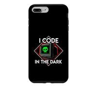 Programmer I Code in The Dark Retro Hacker Skull Coque pour iPhone 7 Plus/8 Plus