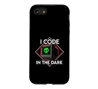 Programmer I Code in The Dark Retro Hacker Skull Coque pour iPhone SE (2020) / 7/8