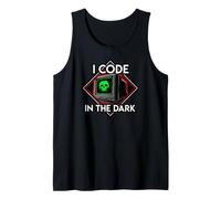 Programmer I Code in The Dark Retro Hacker Skull Débardeur