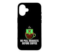 Programmer No Pull Requests Before Coffee Coque pour iPhone 16