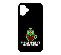 Programmer No Pull Requests Before Coffee Coque pour iPhone 16 Plus