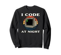 Programmer Retro Computer I Code At Night Sweatshirt