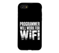 Programmer Will Work for WiFi Programmation de Codage - Coque pour iPhone SE (2020) / 7/8