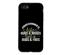Programmer's Life Hugs & Kisses Only Bugs & Corrections Coque pour iPhone SE (2020) / 7/8