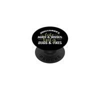 Programmer's Life Hugs & Kisses Only Bugs & Corrections PopSockets PopGrip Adhésif