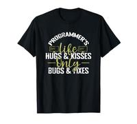 Programmer's Life Hugs & Kisses Only Bugs & Corrections T-Shirt