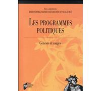 Programmes politiques Genèse et usages - Pur - Presses Universitaires Rennes - broché - Etude