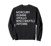 Programmes spatiaux Mercury Gemini Apollo Shuttle Artemis to Moon Sweatshirt