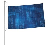 Programmeur Binary Code Blue, mâts de drapeau de jardin personnalisés, drapeaux de 90 x 60 cm avec œillets