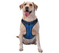 Programmeur Code Binaire Bleu,Harnais pour Animaux de Compagnie, Harnais réfléchissant réglable pour Chien,S